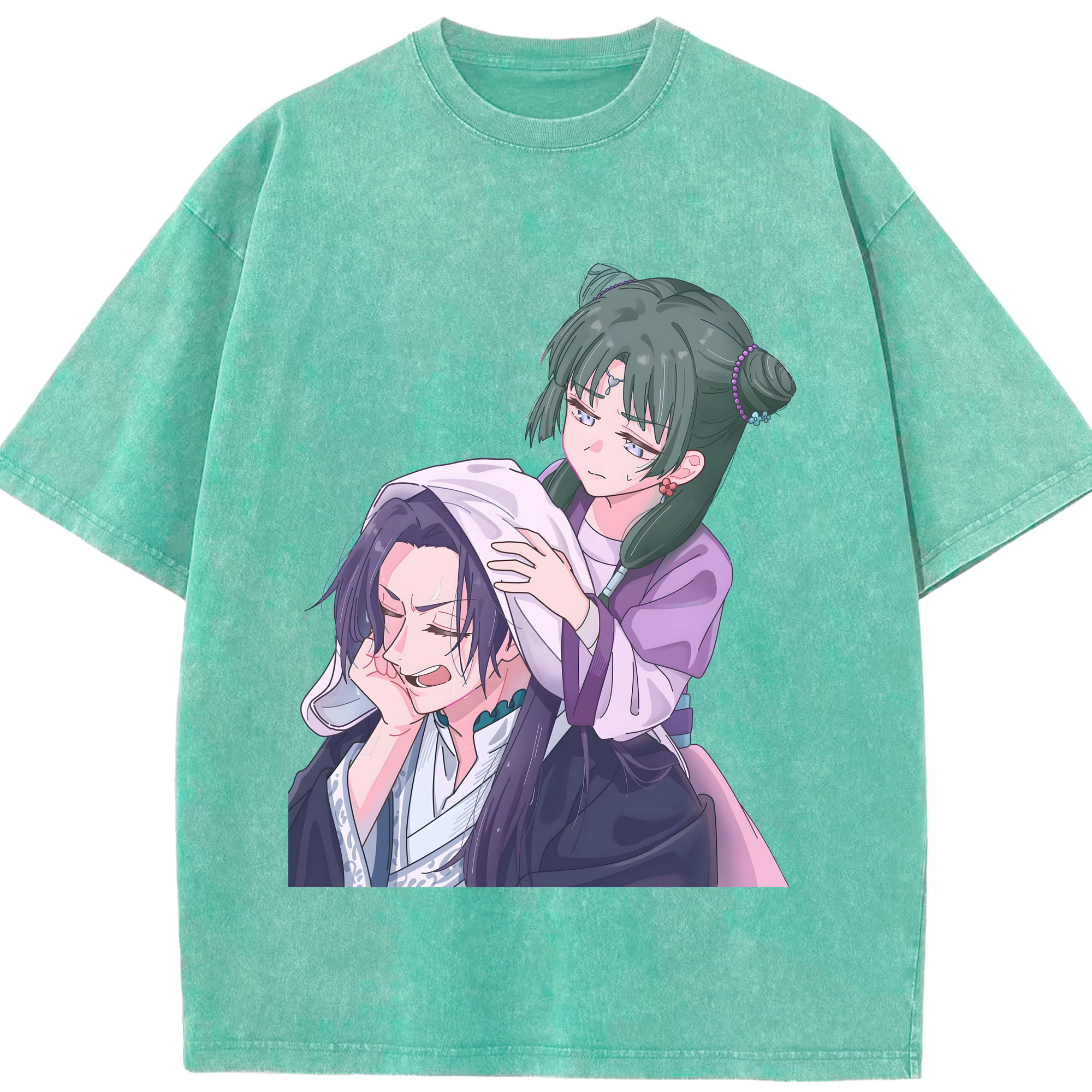 （画像用） 薬屋のひとりごと The Apothecary Diaries 綿100% ヴィンテージ風 半袖Tシャツ（フロントプリント）